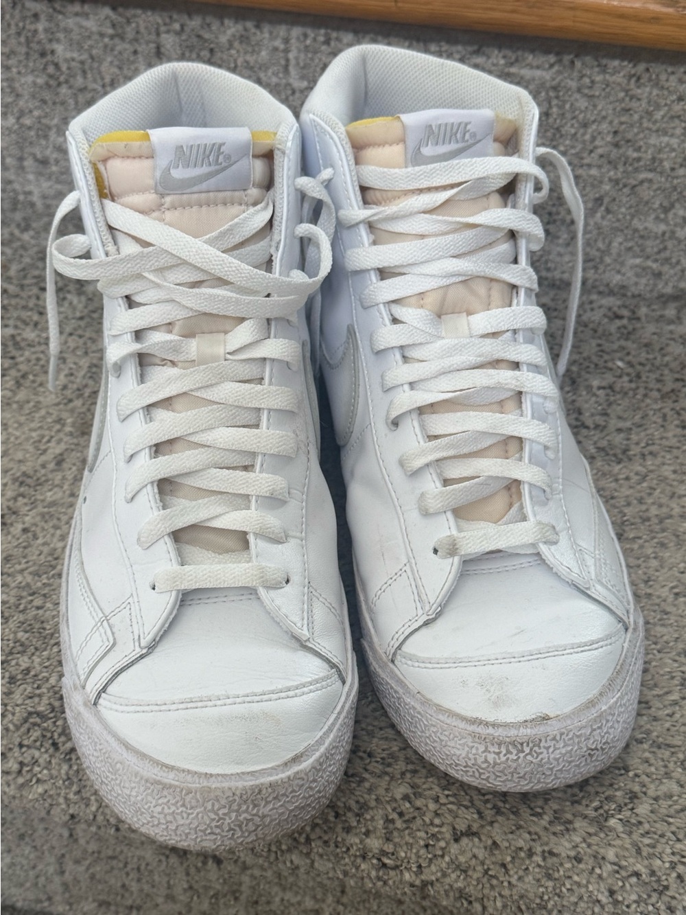 Nike White High-Top Athletic Shoes